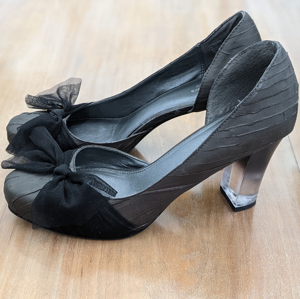 Vera Wang pumps, blk/gray size 10
